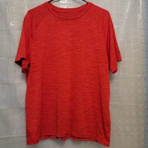 CHAMPION C9 RED HEATHERED SHORT SLEEVE STRETCH WORKOUT SHIRT